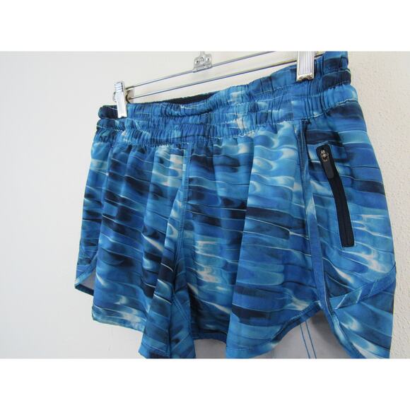 Lululemon Size 10 Tracker Short V *4" Tidal Multi Blue Tie Dye Waves Run Shorts - Picture 2 of 7